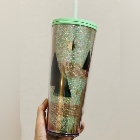 Starbucks Glitter Christmas Tree Cup Geometric Tumbler Venti New 2020 Holiday - Picture 7 of 14